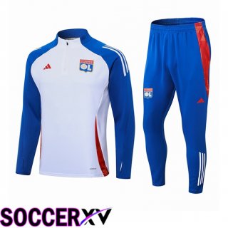 lyon OL kit Training Tracksuit White Blue 2024/2025