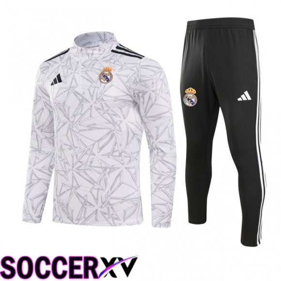 Real Madrid kit Training Tracksuit White 2024/2025