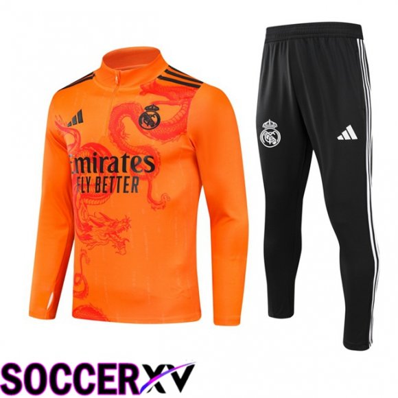 Real Madrid kit Training Tracksuit Orange 2024/2025