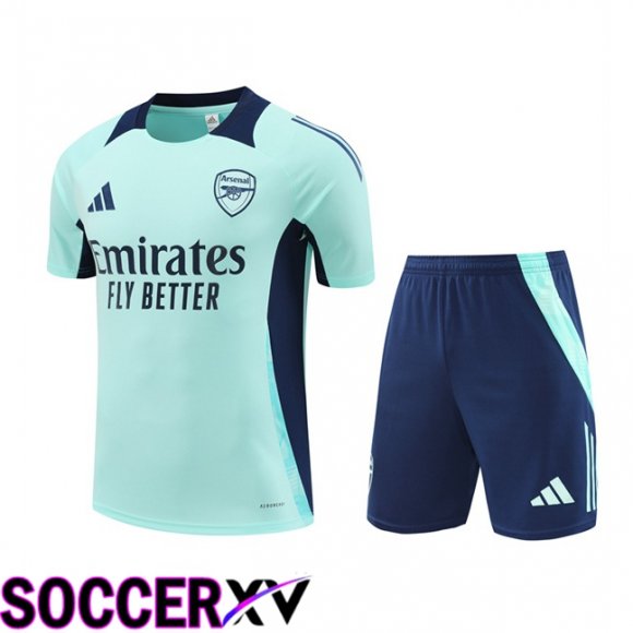 Arsenal kit Training T Shirt + Shorts Green 2024/2025