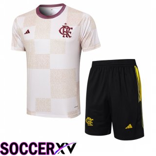 Flamengo kit Training T Shirt + Shorts White 2024/2025