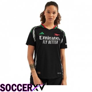 Arsenal Women Away Soccer Jersey Black 2024/2025