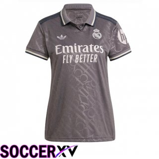 Real Madrid Women Third Soccer Jersey Grey 2024/2025