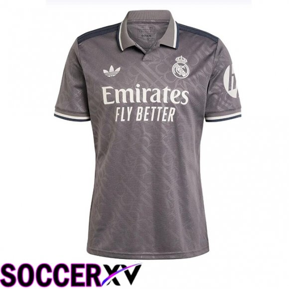 Real Madrid Third Soccer Jersey Grey 2024/2025