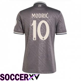 Real Madrid (Modrić 10) Third Soccer Jersey Grey 2024/2025