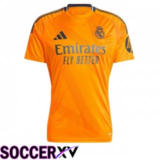 Real Madrid Away Soccer Jersey Orange 2024/2025