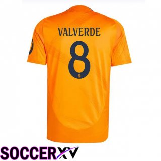 Real Madrid (Kroos 8) Away Soccer Jersey Orange 2024/2025