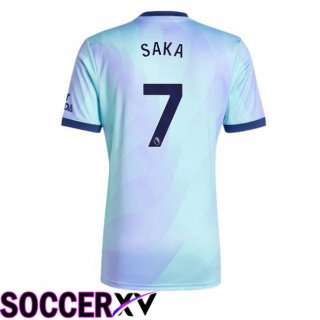 Arsenal (SAKA 7) Third Soccer Jersey Blue 2024/2025