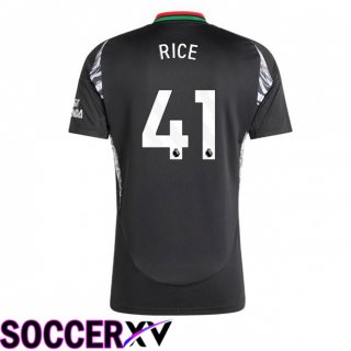 Arsenal (RICE 41) Away Soccer Jersey Black 2024/2025