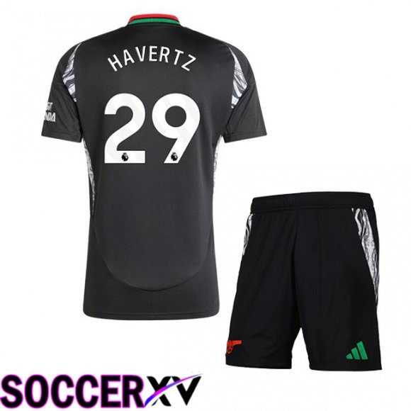 Arsenal (HAGreenZ 29) Kids Away Soccer Jersey Black 2024/2025