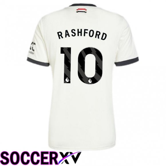 Manchester United (Rashford 10) Third Soccer Jersey White 2024/2025