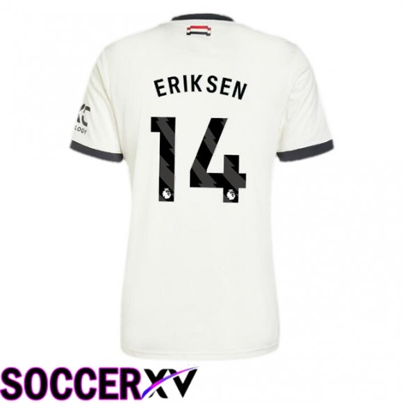 Manchester United (Eriksen 14) Third Soccer Jersey White 2024/2025