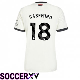 Manchester United (Casemiro 18) Third Soccer Jersey White 2024/2025