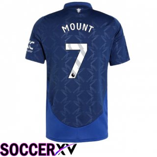 Manchester United (Mount 7) Away Soccer Jersey Blue 2024/2025