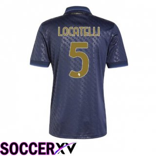 Juventus (LOCATELLI 5) Third Soccer Jersey Blue Royal 2024/2025