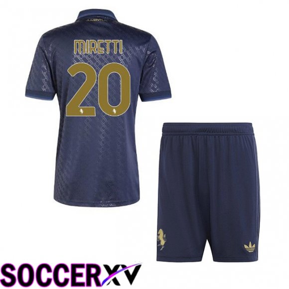 Juventus (MIRETTI 20) Kids Third Soccer Jersey Blue Royal 2024/2025