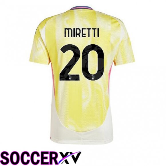 Juventus (MIRETTI 20) Away Soccer Jersey Yellow 2024/2025