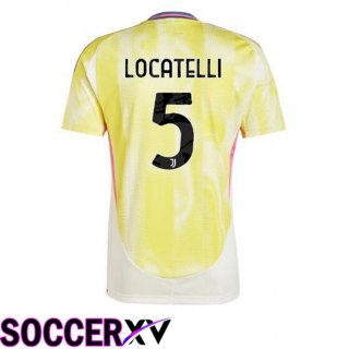 Juventus (LOCATELLI 5) Away Soccer Jersey Yellow 2024/2025