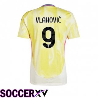 Juventus (VLAHOVIĆ 9) Away Soccer Jersey Yellow 2024/2025