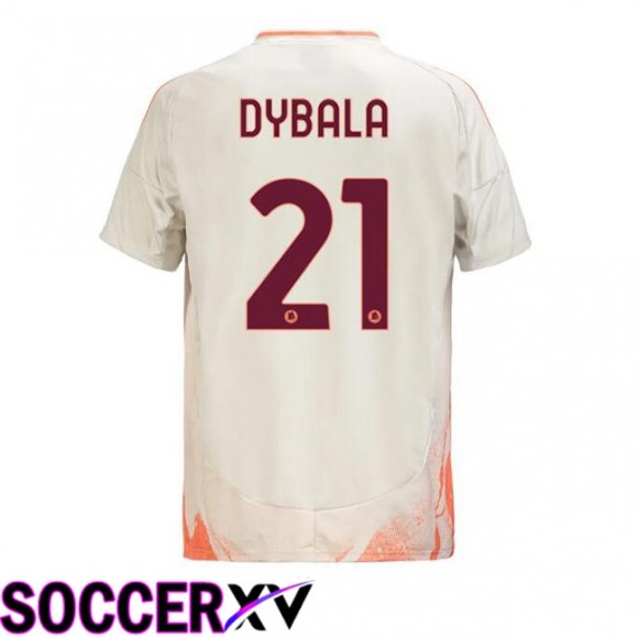 AS Rome (DYBALA 21) Away Soccer Jersey White 2024/2025