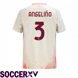 AS Rome (ANGELIÑO 3) Away Soccer Jersey White 2024/2025