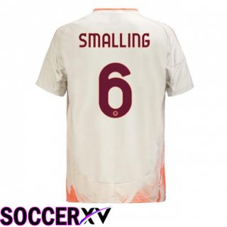 AS Rome (SMALLING 6) Away Soccer Jersey White 2024/2025