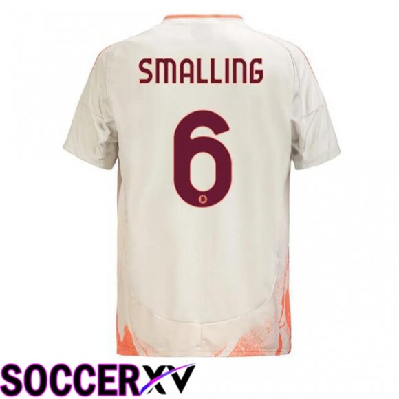 AS Rome (SMALLING 6) Away Soccer Jersey White 2024/2025