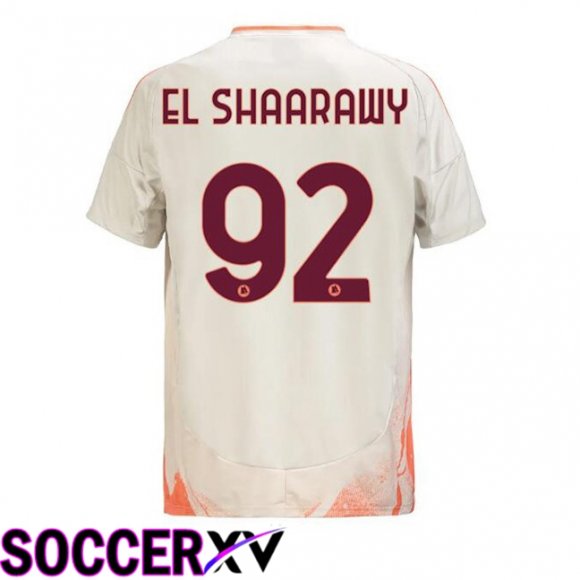 AS Rome (EL SHAARAWY 92) Away Soccer Jersey White 2024/2025