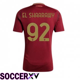 AS Rome (EL SHAARAWY 92) Home Soccer Jersey Red 2024/2025