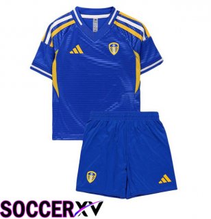 Leeds United Kids Away Soccer Jersey Blue 2025/2026