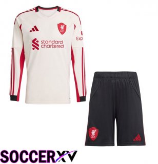 FC Liverpool Kids Away Soccer Jersey Long sleeve Yellow 2025/2026