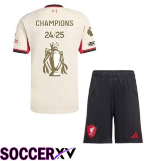 FC Liverpool Kids Champions Special Edition Away Soccer Jersey Yellow 2025/2026