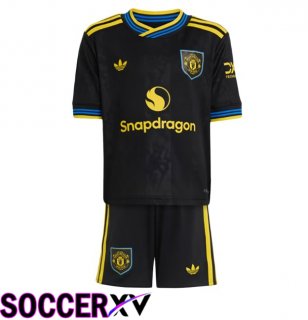 Manchester United Kids Third Soccer Jersey Black 2025/2026
