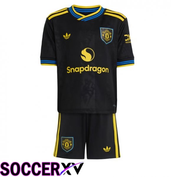 Manchester United Kids Third Soccer Jersey Black 2025/2026