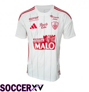 Stade Brestois Away Soccer Jersey White 2025/2026