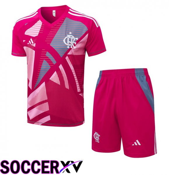Flamengo kit Training T Shirt + Shorts Red 2025/2026