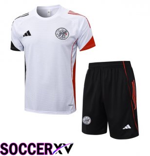 AFC Ajax kit Training T Shirt + Shorts White 2025/2026