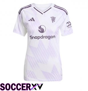 Manchester United Women Away Soccer Jersey White 2025/2026