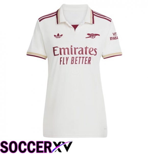 Arsenal Women Third Soccer Jersey White 2025/2026