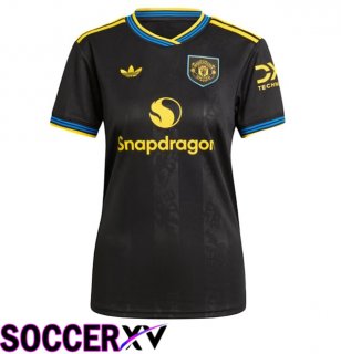 Manchester United Women Third Soccer Jersey Black 2025/2026