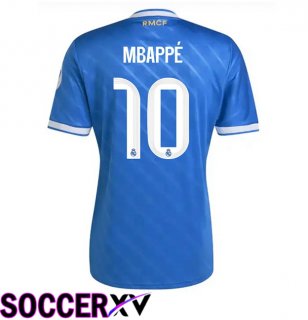Real Madrid (Mbappé 10) Third Soccer Jersey Blue 2025/2026