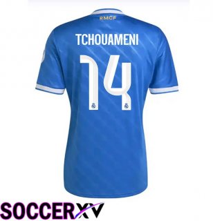 Real Madrid (Tchouameni 14) Third Soccer Jersey Blue 2025/2026