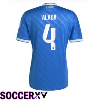 Real Madrid (Alaba 4) Third Soccer Jersey Blue 2025/2026
