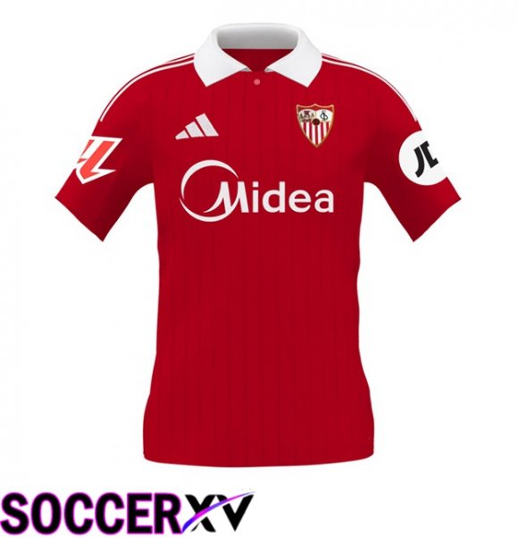 Sevilla FC Away Soccer Jersey Red 2025/2026