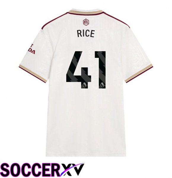 Arsenal (RICE 41) Third Soccer Jersey White 2025/2026