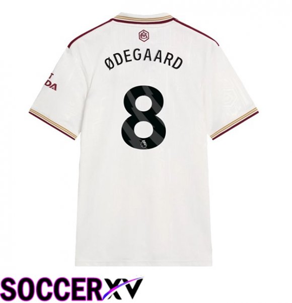 Arsenal (ØDEGAARD 8) Third Soccer Jersey White 2025/2026