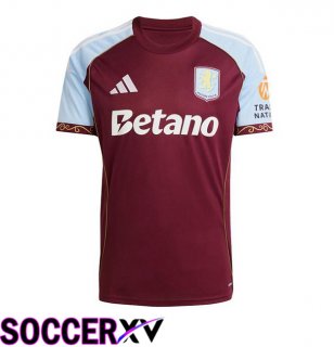 Aston Villa Home Soccer Jersey Red 2025/2026