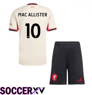 FC Liverpool (MAC ALLISTER 10) Kids Away Soccer Jersey Yellow 2025/2026