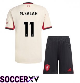 FC Liverpool (M.SALAH 11) Kids Away Soccer Jersey Yellow 2025/2026