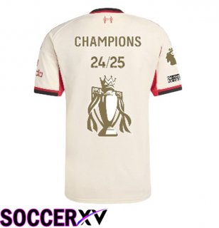 FC Liverpool Champions Special Edition Away Soccer Jersey Yellow 2025/2026